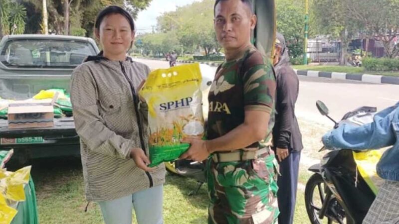 Koramil 1016-01 Pahandut Gelar Gerakan Pangan Murah, Wujudkan Kepedulian TNI Terhadap Kesejahteraan Masyarakat