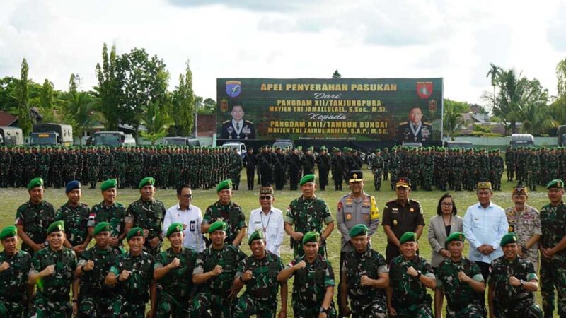 Apel Penyerahan Pasukan Kodam XXII/TB Berlangsung Khidmat