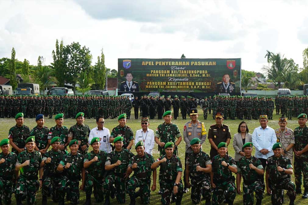 Apel Penyerahan Pasukan Kodam XXII/TB Berlangsung Khidmat