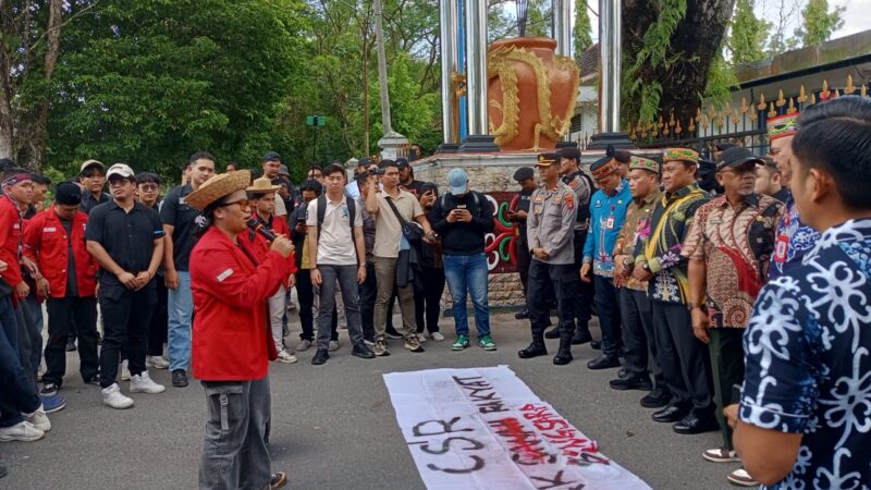 Aliansi Mahasiswa Kalteng Demo Program Cetak Sawah
