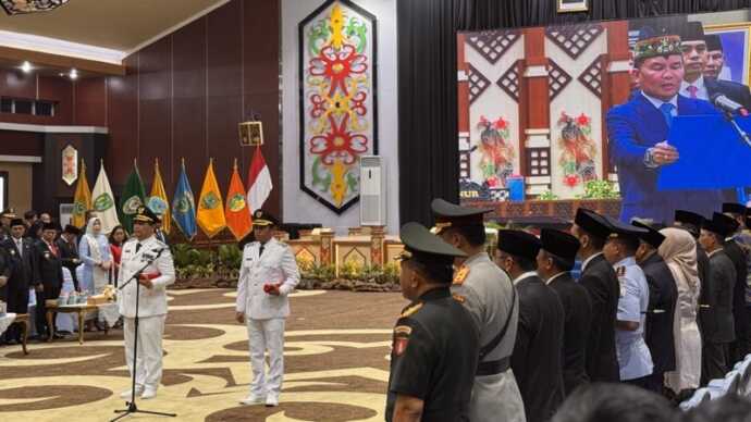 Gubernur Minta Bupati Baru Barito Utata Fukos Program Pembangunan.