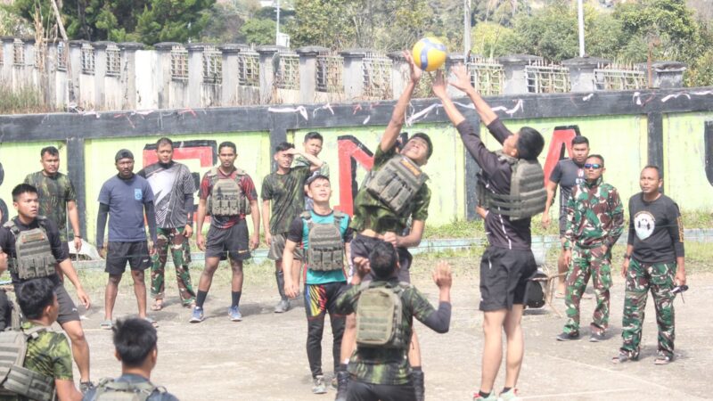 Semarak HUT TNI ke 80 Dansatgas Yonif 631/Antang Tutup Lomba Voli, dan Pererat Solidaritas dengan Masyarakat Intan Jaya