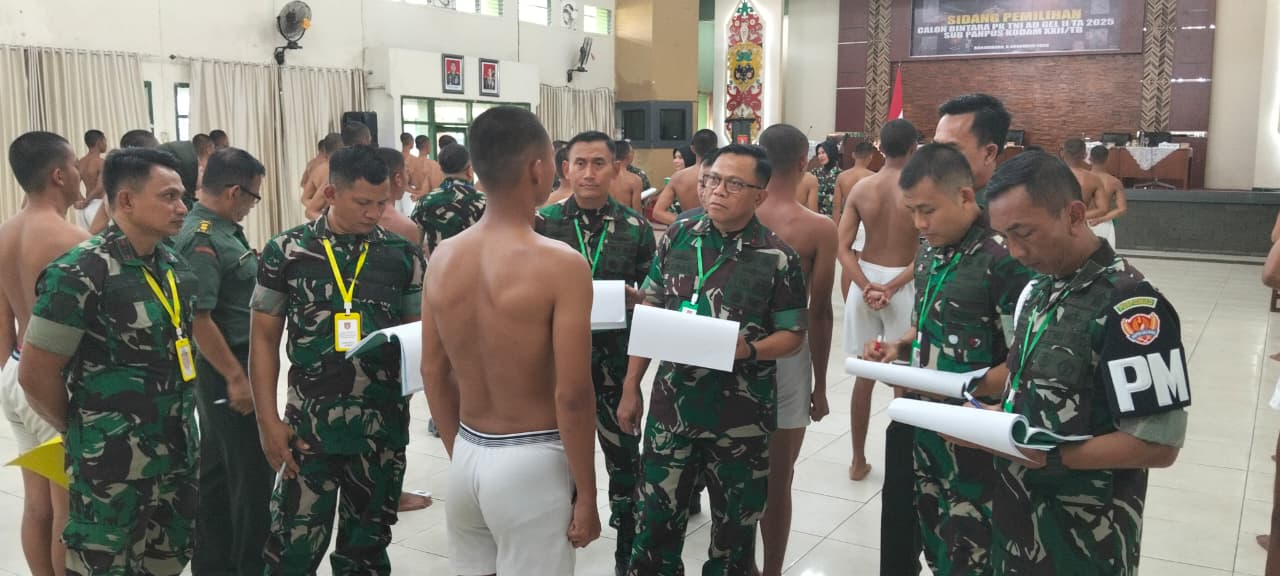 Pangdam XXII/Tambun Bungai Pimpin Sidang Pantohir Caba PK TNI AD 