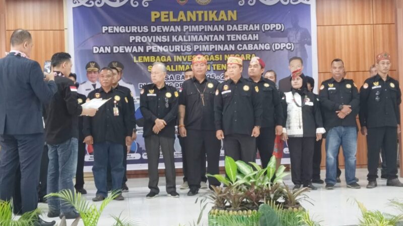 Tomie Sungket Ketua DPD LIN Kalteng Priode 2025-2030 Dikukuhkkan dan Dilantik.