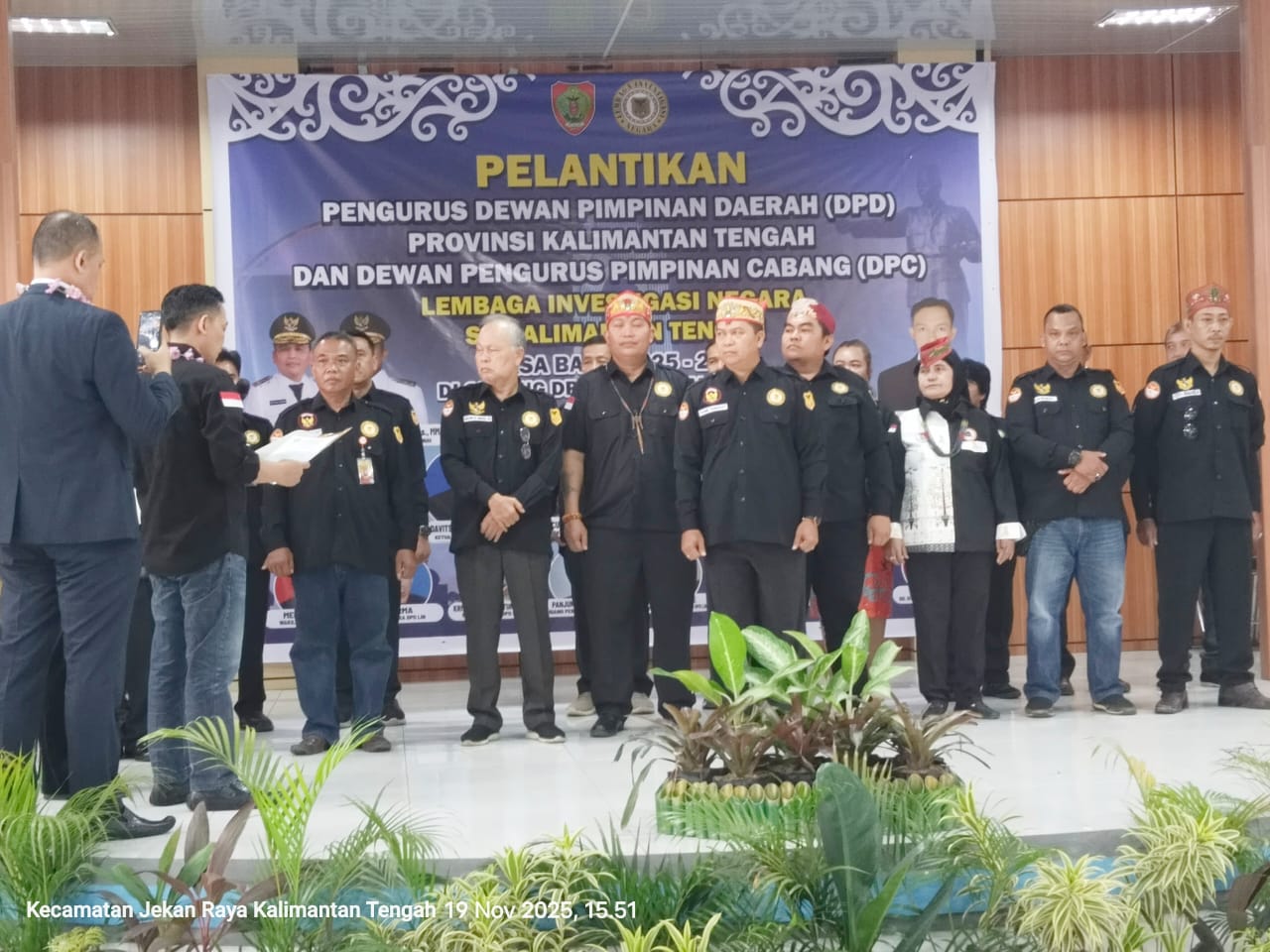 Tomie Sungket Ketua DPD LIN Kalteng Priode 2025-2030 Dikukuhkkan dan Dilantik.