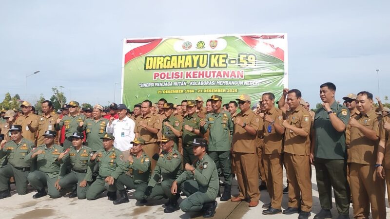 Peringati Hari Bhakti Polhut 59 Tahun, Jajaran Dishut Kalteng Gelar Apel Bersama.