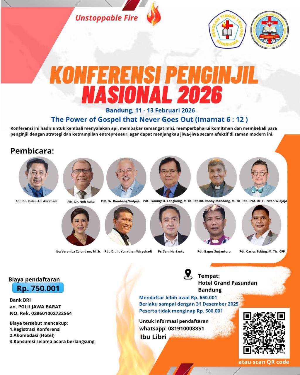 Konferensi Penginjil Nasional 2026 PGLII : Api yang Tak Pernah Padam