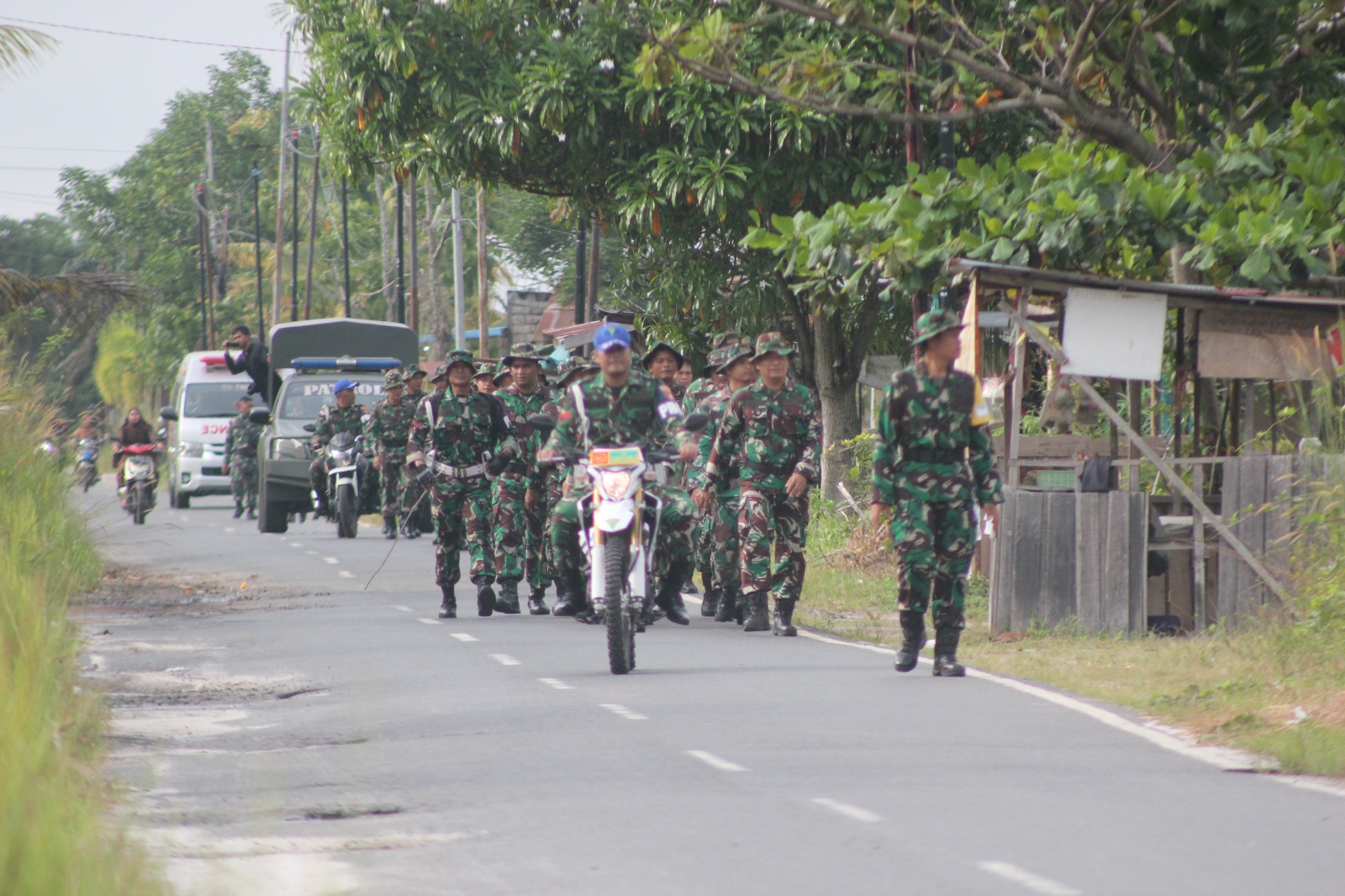 Tingkatkan Kemampuan Fisik, Anggota Kodim 1016/Plk Laksanakan Hanmars