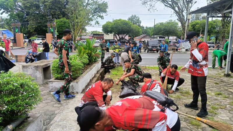 Wujud Kepedulian Lingkungan, Anggota Kodim 1016/Plk Laksanakan Gerakan Nasional Asri