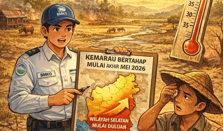 Prakirakan BMG, Mulai Kemarau di Kalteng Akhir Mei 2026 Bertahap.