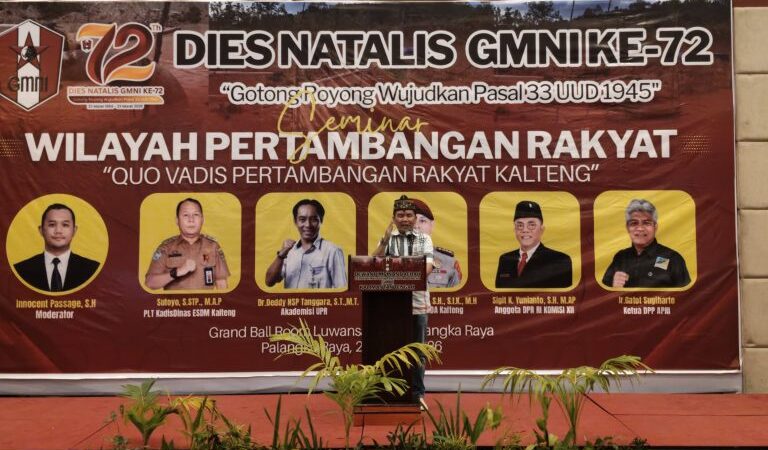 Ini Konsep WPR Diusung Gubernur Kalteng di Seminar GMNI.