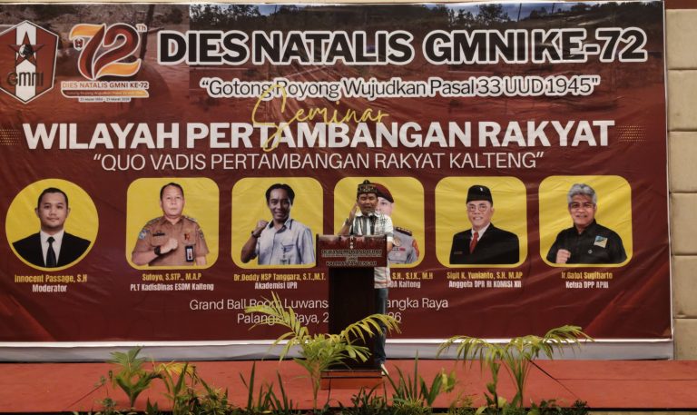 Ini Konsep WPR Diusung Gubernur Kalteng di Seminar GMNI.