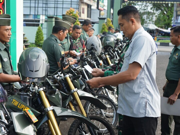 Cegah Pelanggaran, Kodim 1016/Palangka Raya Cek Kelengkapan Kendaraan Prajurit 