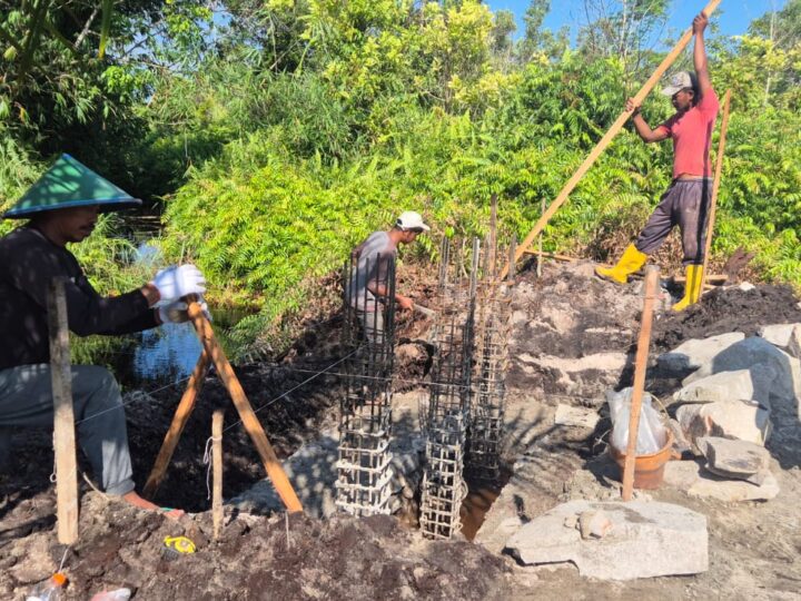 Pondasi Jembatan Garuda Dikerjakan, Masyarakat Senang