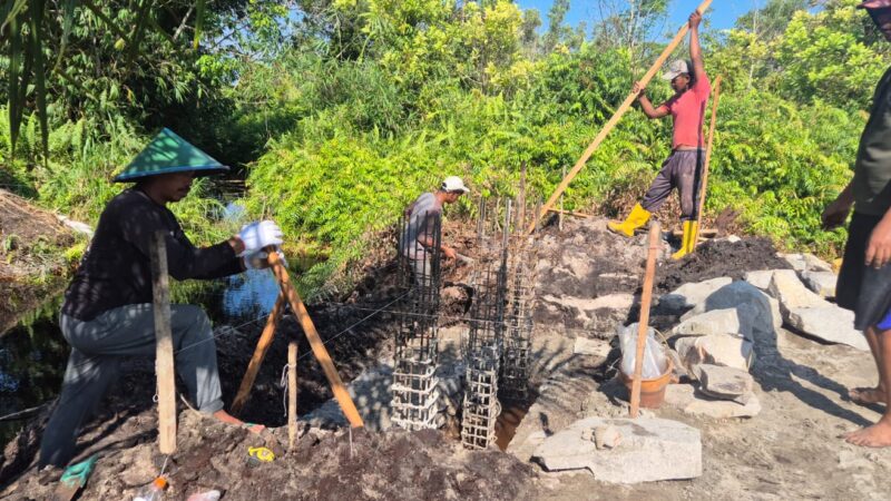 Pondasi Jembatan Garuda Dikerjakan, Masyarakat Senang