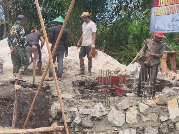 TNI Hadir Untuk Rakyat, Pembangunan Jembatan Garuda Terus Berlanjut