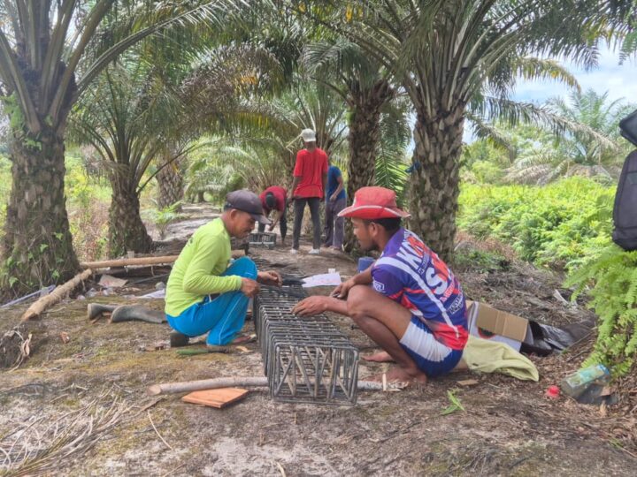 Masyarakat Antusias Gotong Royong Bangun Jembatan Garuda