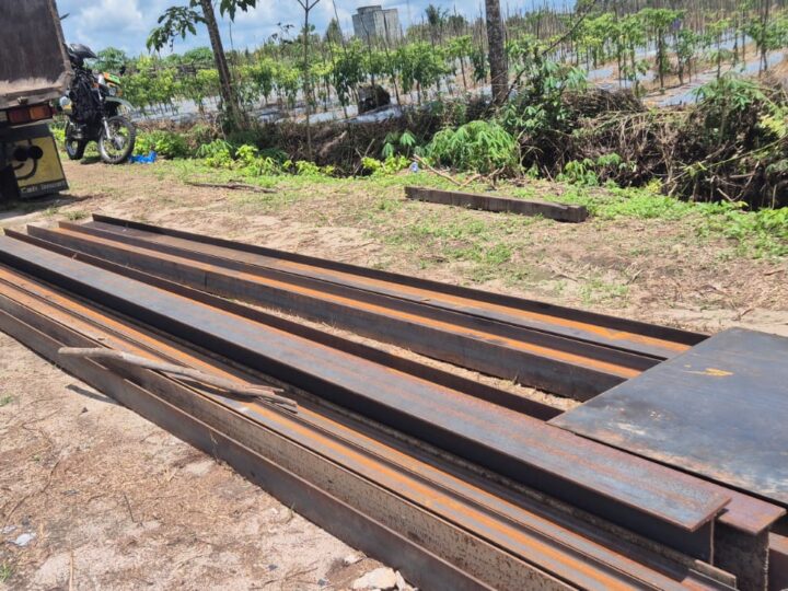 Besi Jembatan Garuda Telah Tiba, Pembangunan Semakin Dipercepat