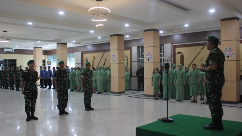 Dandim 1016/Palangka Raya Ikuti Laporan Korps Kenaikan Pangkat