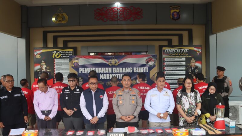 Polres Kotim Musnahkan 1.297,45 Gram Sabu, Langkah Tegas Lindungi Masyarakat dari Ancaman Narkoba