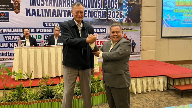 Juni Gultom Terpilih Pimpin PODSI Kalteng 2026-2030.