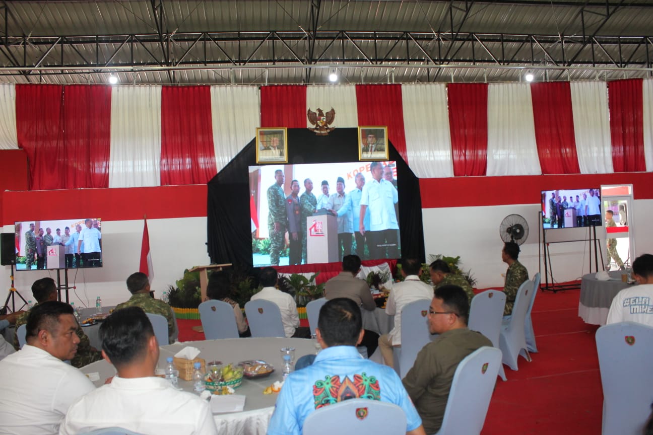 Dandim 1016/Plk Ikuti Launching Operasionalisasi Koperasi Merah Putih Bersama Forkopimda