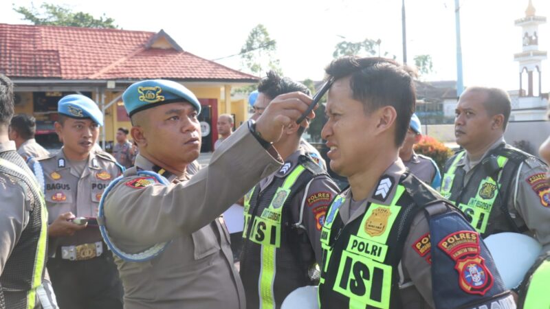 Kabid Propam Polda Kalteng Pimpin Apel Pagi di Polres Kobar, Ingatkan Personel Jauhi Narkoba dan Pelanggaran