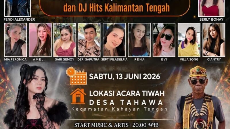 Tiwah di Meriahkan Malam Perpisahan Panitia Bersama Artis Lokal.