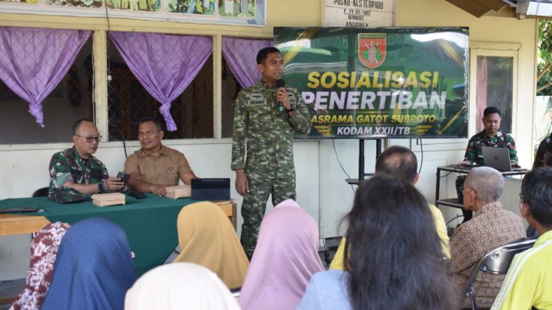KODAM XXII/TAMBUN BUNGAI GELAR SOSIALISASI PENERTIBAN RUMAH DINAS ASRAMA MILITER GATOT SUBROTO