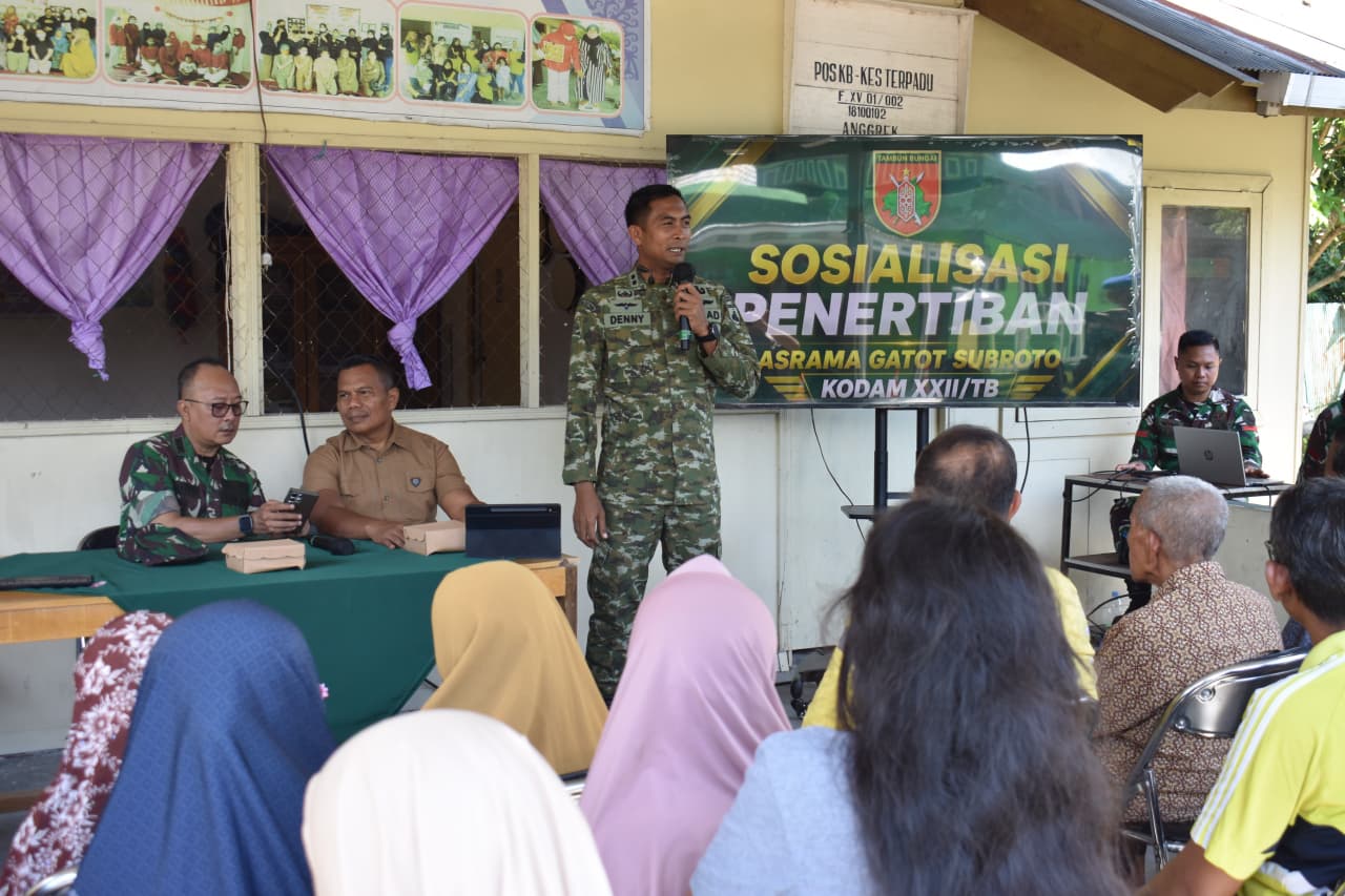 KODAM XXII/TAMBUN BUNGAI GELAR SOSIALISASI PENERTIBAN RUMAH DINAS ASRAMA MILITER GATOT SUBROTO