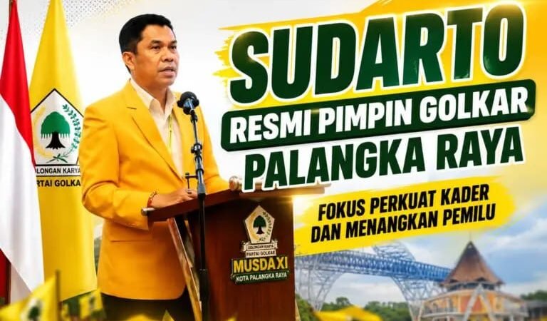 Musda XI, Sudarto Terpilih Sebagai Ketua DPD Golkar Kota Palangka Raya 2025-2026.