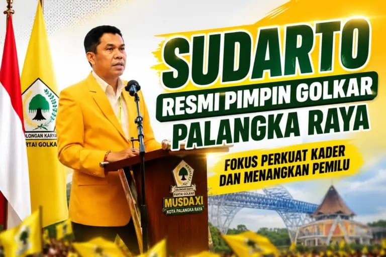 Musda XI, Sudarto Terpilih Sebagai Ketua DPD Golkar Kota Palangka Raya 2025-2026.