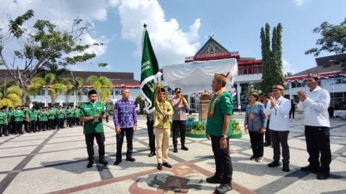 Bantu Karhutla, Gubernur Pimpin Apel Siaga GP Ansor.