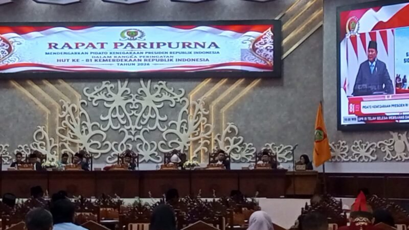 Dengar Pidato Presiden RI. DPRD Kalteng Gelar Paripurna.