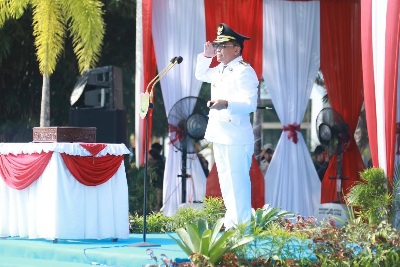 Gubernur Pimpin Upacara HUT RI ke 81, Usung Tema “Indonedia Berdaulat, Adil dan Makmur”.