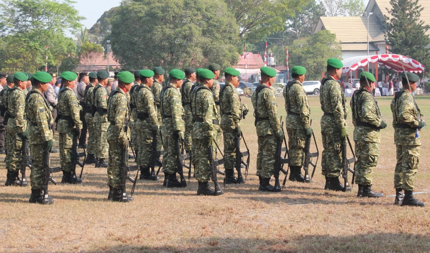 Anggota Kodim 1016/Plk Ikuti Upacara Peringatan HUT Ke 81 Kemerdekaan Republik Indonesia