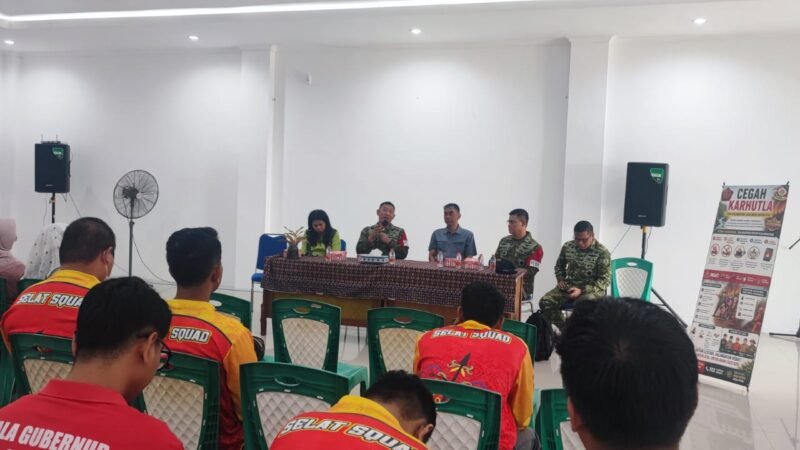 Hari keempat, Pasis Dikreg Sesko TNI LVI berikan Penyuluhan Karhutla di Kec. Selat, Kab. Pulang Pisau