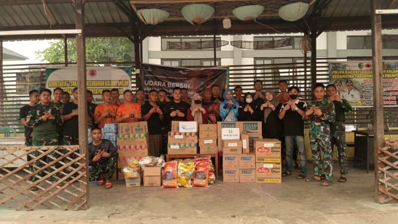 Kodim 1016/Plk Terima Bantuan Masker dan Vitamin untuk Masyarakat Terdampak Karhutla