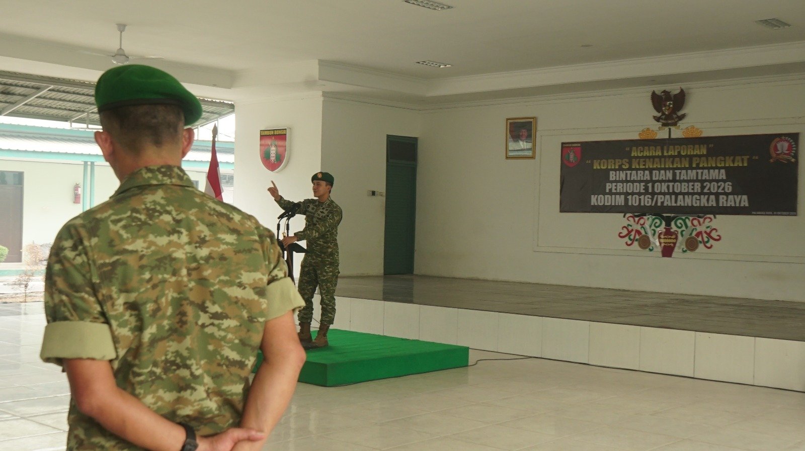 Dandim 1016/Palangka Raya Pimpin Laporan Korps Kenaikan Pangkat Prajurit