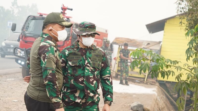 Pangdam XXII/Tambun Bungai Pimpin Langsung Evaluasi Taktis Karhutla Sambang Lihum: Terapkan Metode Pembalikan Tanah Gambut