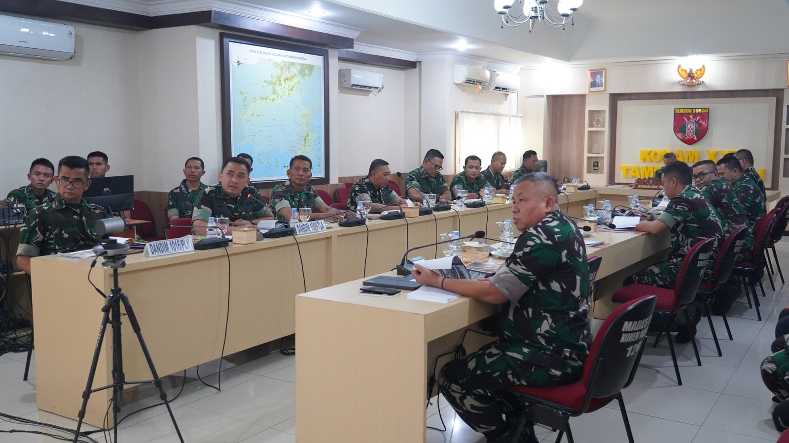 Matangkan Kesiapan TMMD Ke-130, Kasdam XXII/TB Terima Paparan Dansatgas
