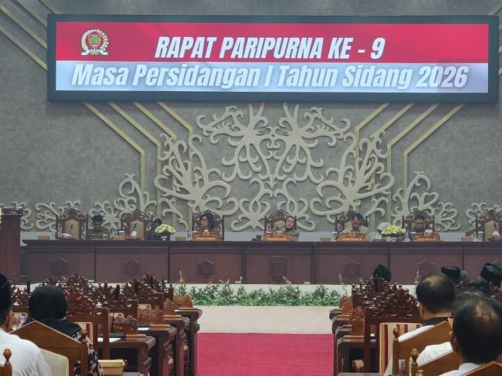 DPRD Kalteng Gelar Rapat Paripurna Ke-9 Masa Persidangan I Tahun Sidang 2026.