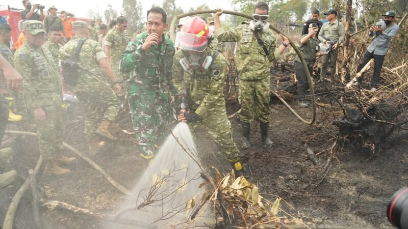 Pangdam XXII/TB Dampingi Kasad dan Kepala BNPB Tinjau Penanganan Karhutla di Kalimantan Selatan dan Kalimantan Tengah